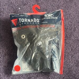 Cliff Keen Tornado Youth Wrestling Headgear - Black and Red